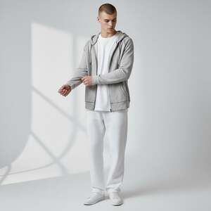 Gap Grey Heathered Raglan Full-Zip Hoodie Casual Athleisure Mens XL